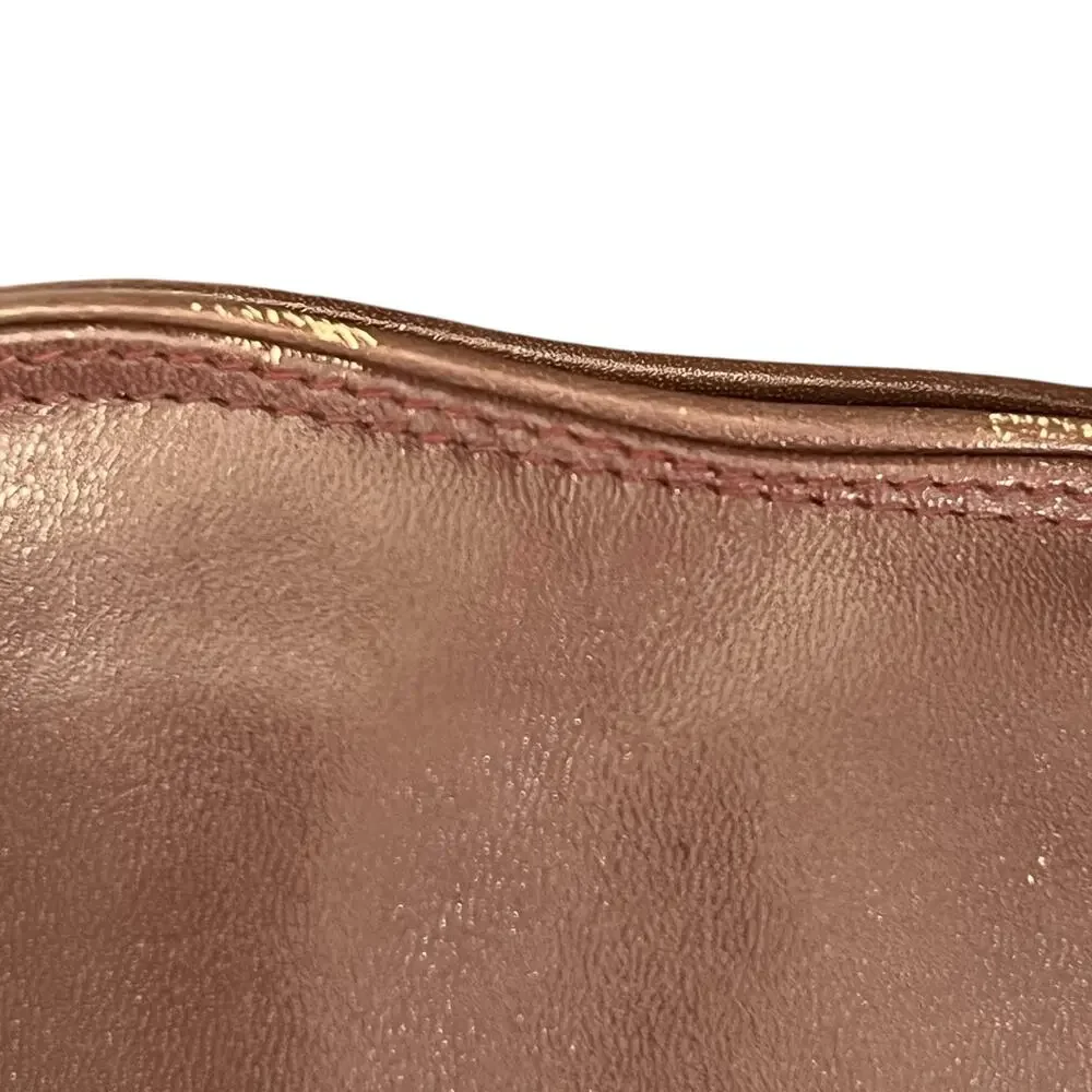 Vintage Italian Leather Shell Clutch Made in Italy for Carson Pirie Scott & Co.